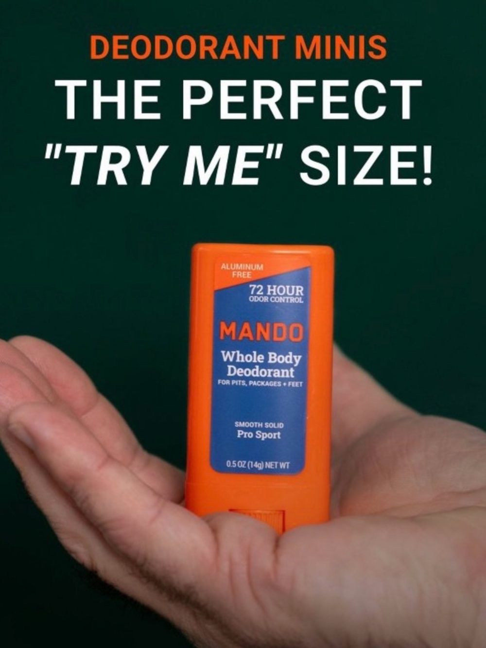 Ⓜ️$️8Ⓜ️ NEW MANDO Travel Size Whole Body Deodorant 0.5oz, 2 count - Picture 4 of 12